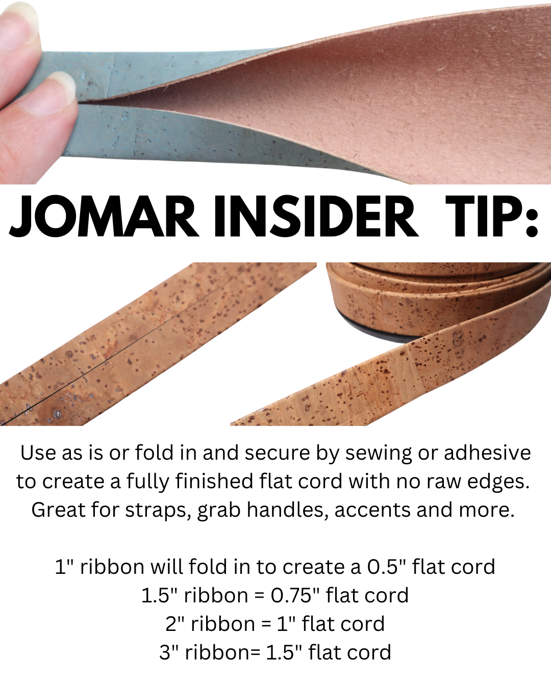 Cork Ribbon By the Yard - Purple