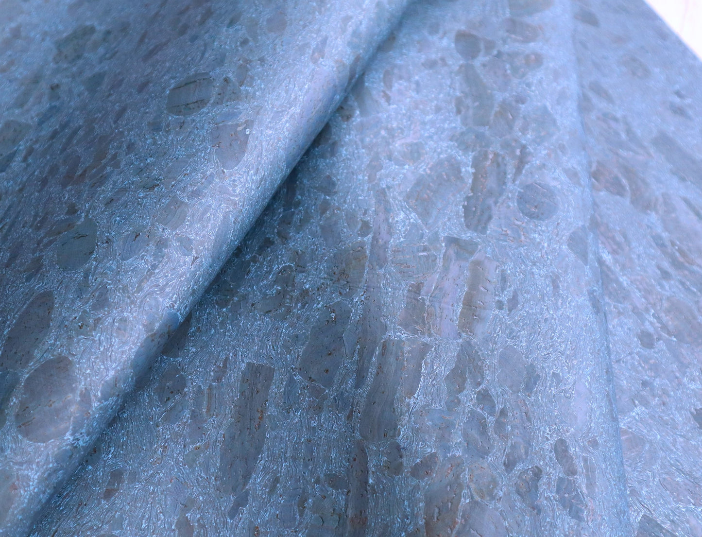 REMNANT/OFFCUT - Cork Fabric 18" x 29.75" - Ocean Floor