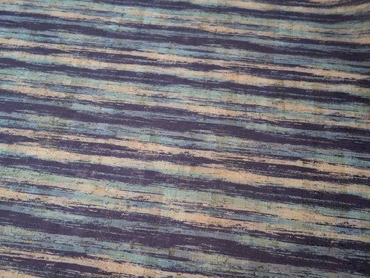REMNANT/OFFCUT - Cork Fabric 17.25" x 18" - Lakeside Evening