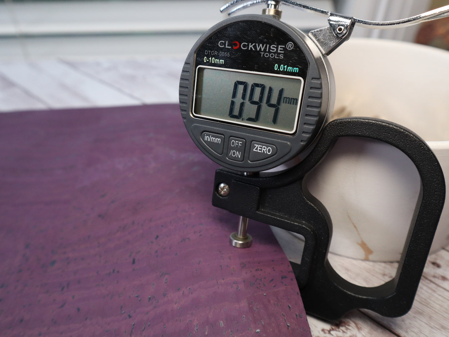 REMNANT/OFFCUT - Cork Fabric 18" x 20" - Purple