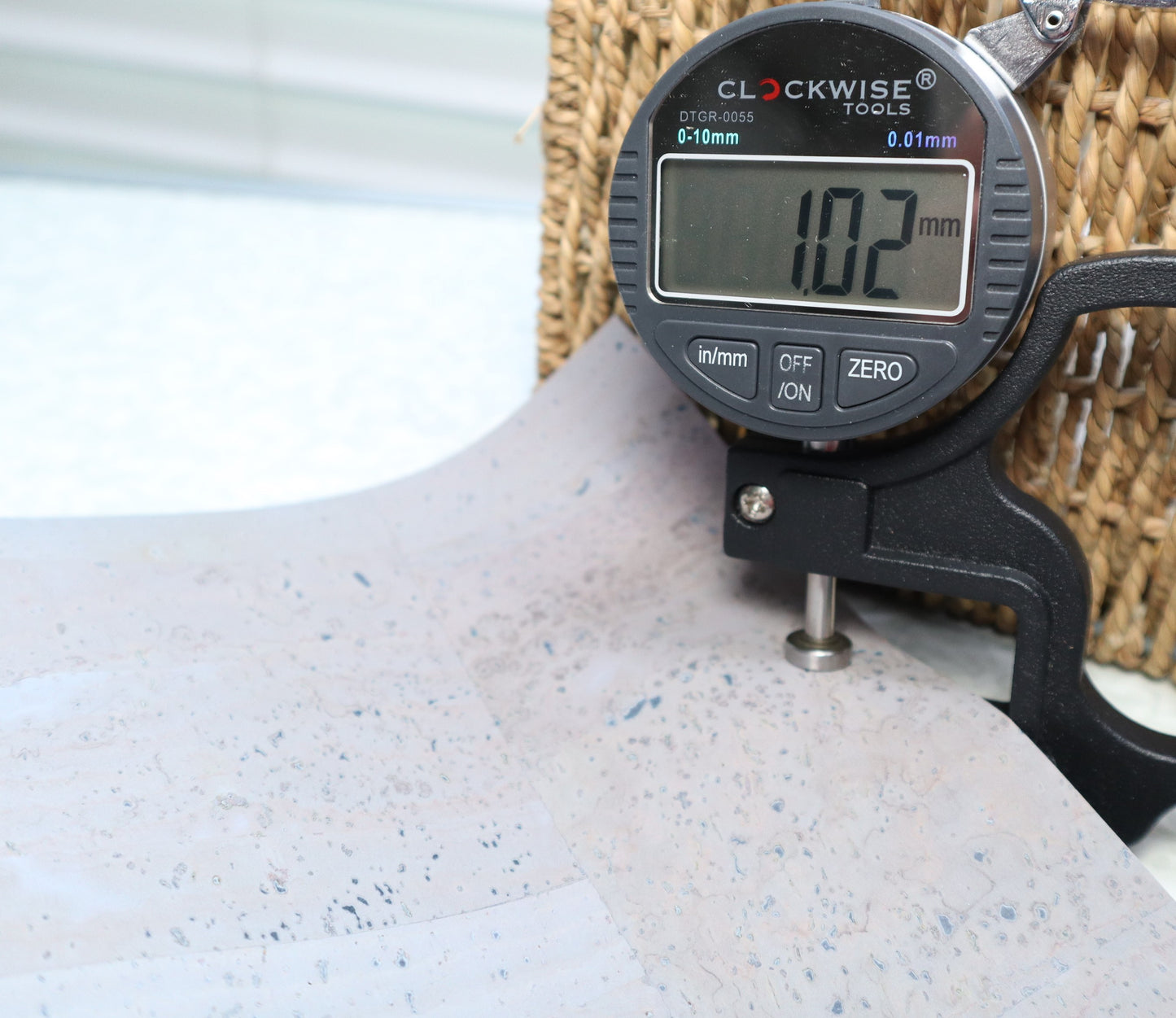 REMNANT/OFFCUT - Cork Fabric 8.5" x 26" - Moon