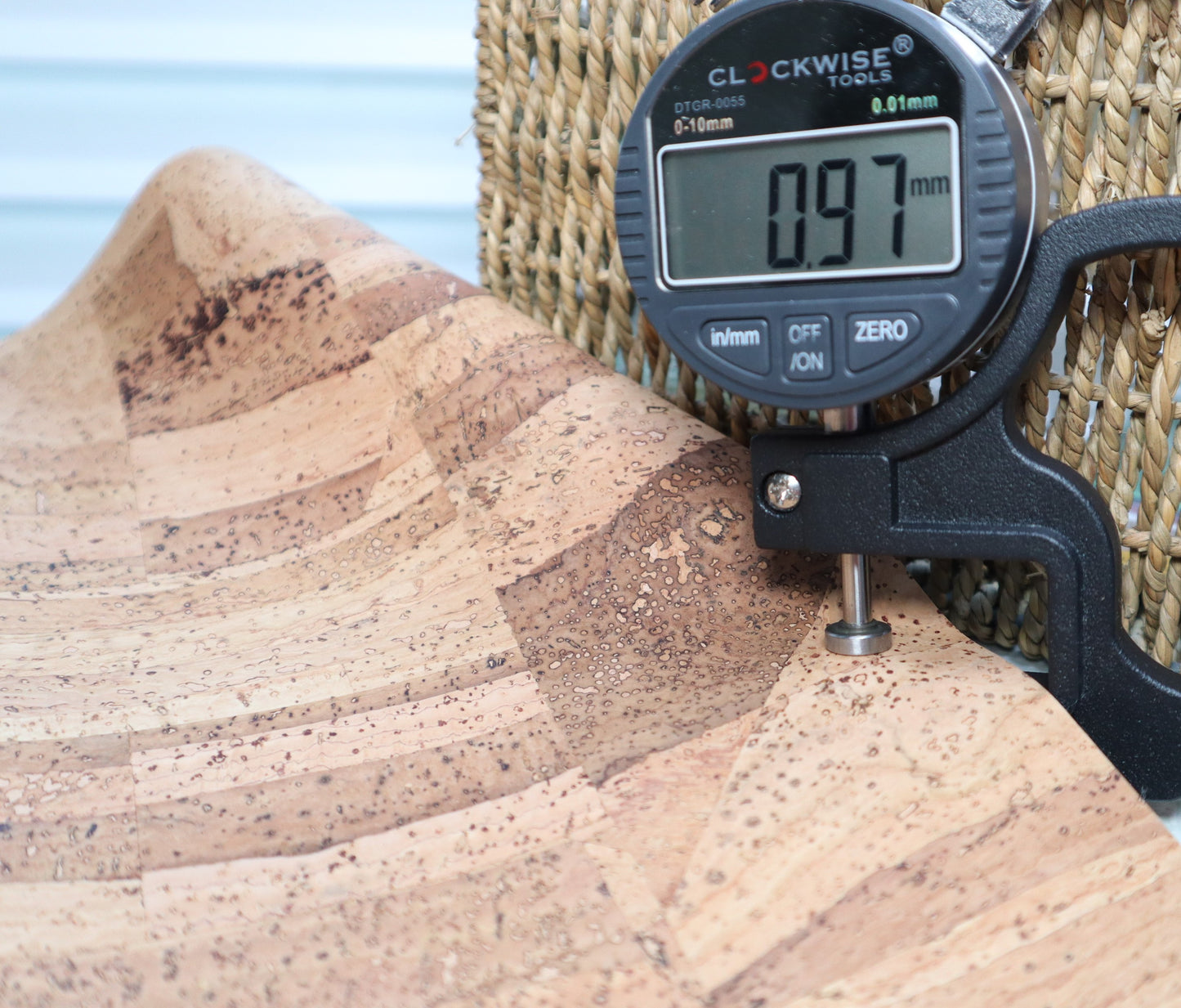 Cork Fabric Sheet - Scorched Earth