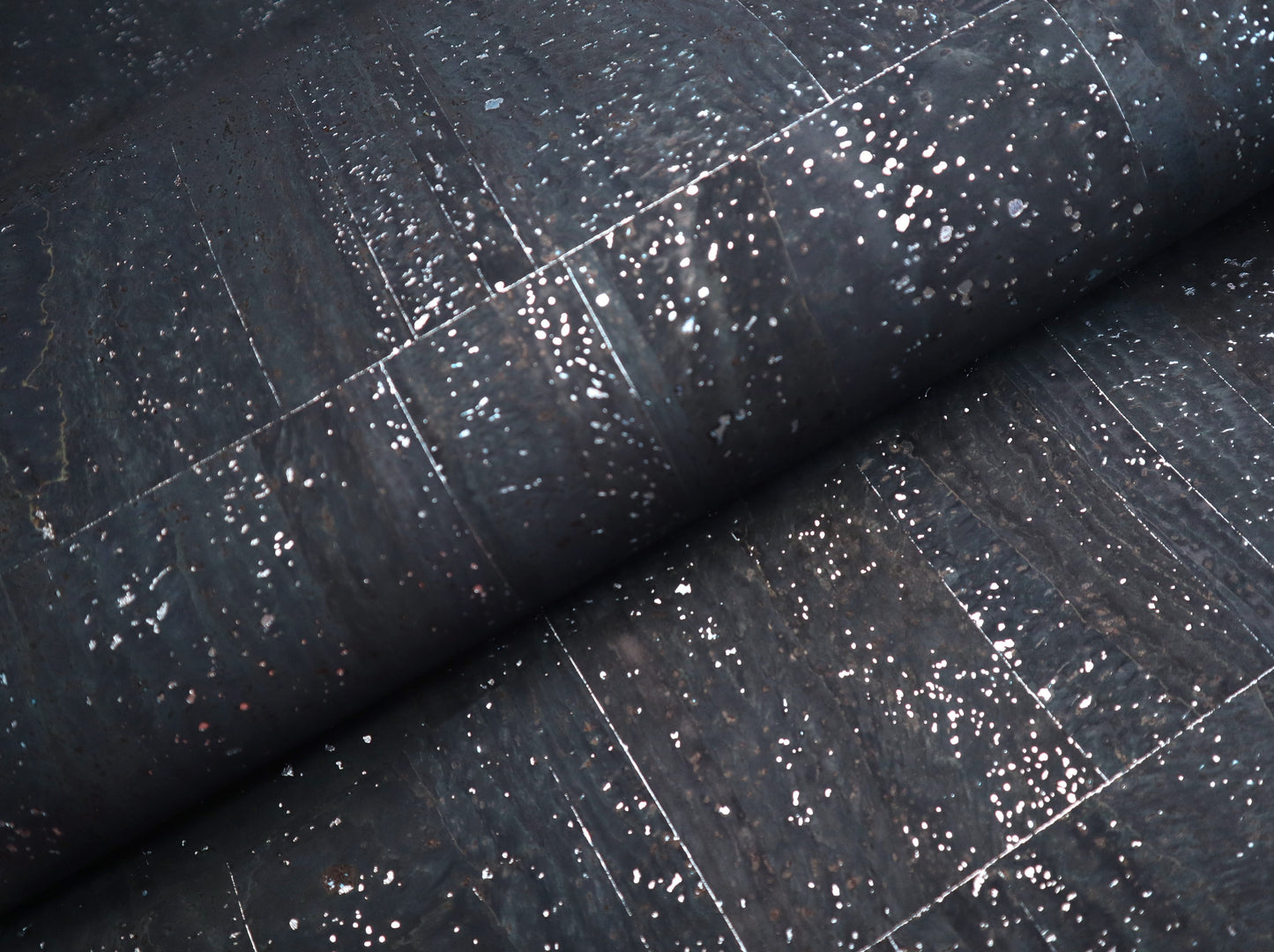 REMNANT/OFFCUT - Cork Fabric 15.5" x 18" - Starry Night