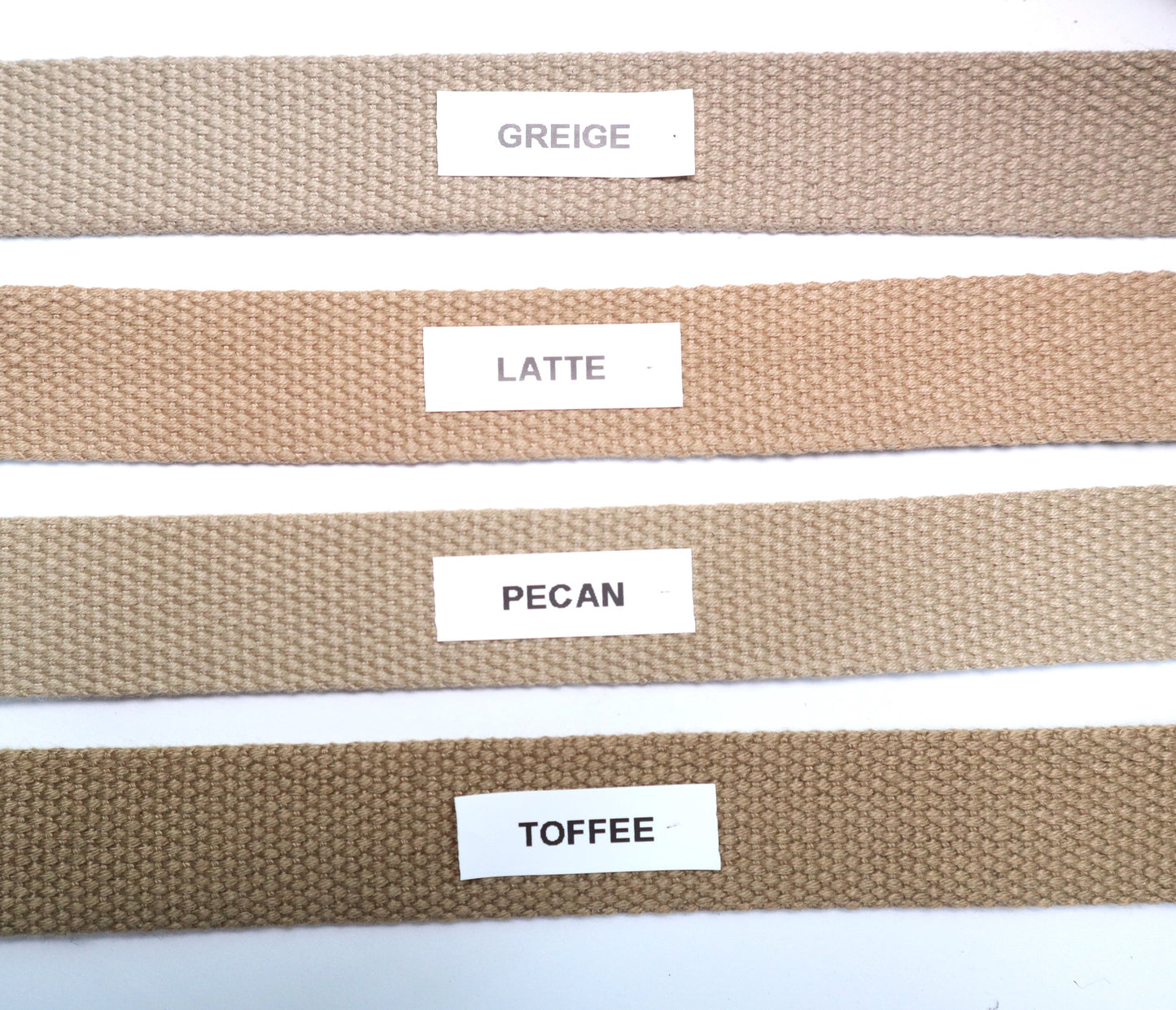 1" Webbing By the Yard - Latte