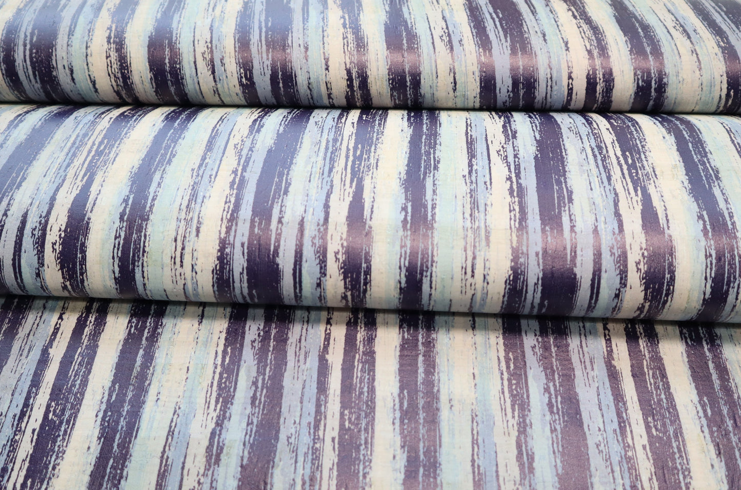 Cork Fabric Sheet - Sea Storm