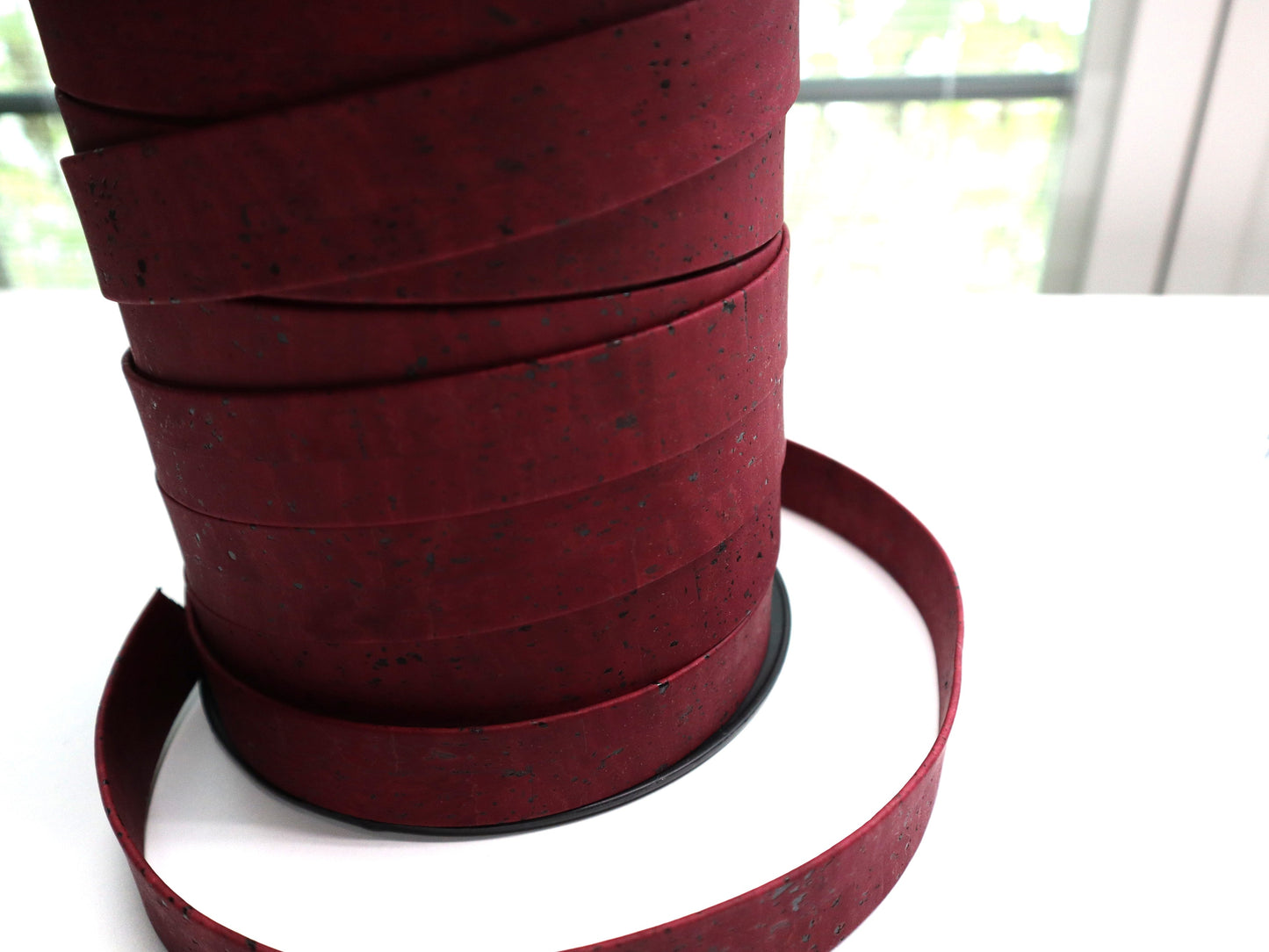 Flat Cork Cord by the Yard - Bordeaux
