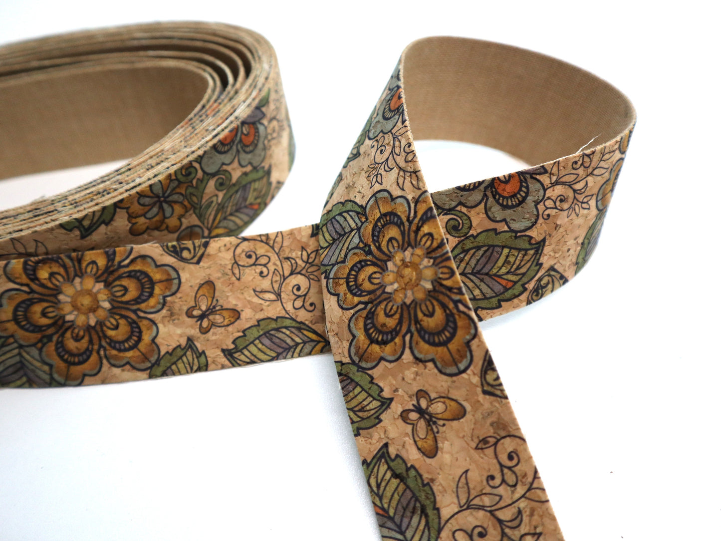 Cork Ribbon By the Yard - Butterfly Whimsy