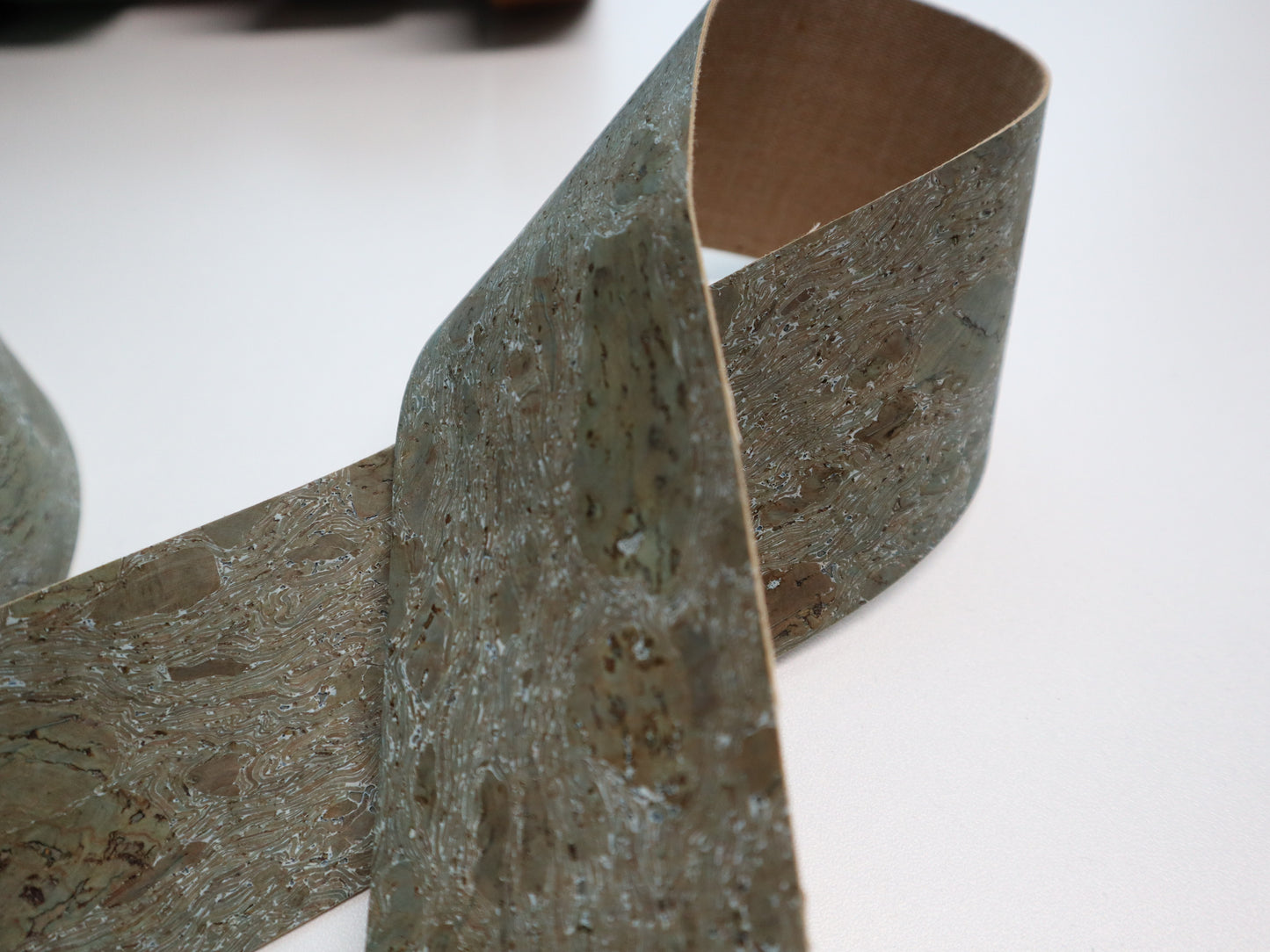 Cork Ribbon By the Yard - Sea Moss