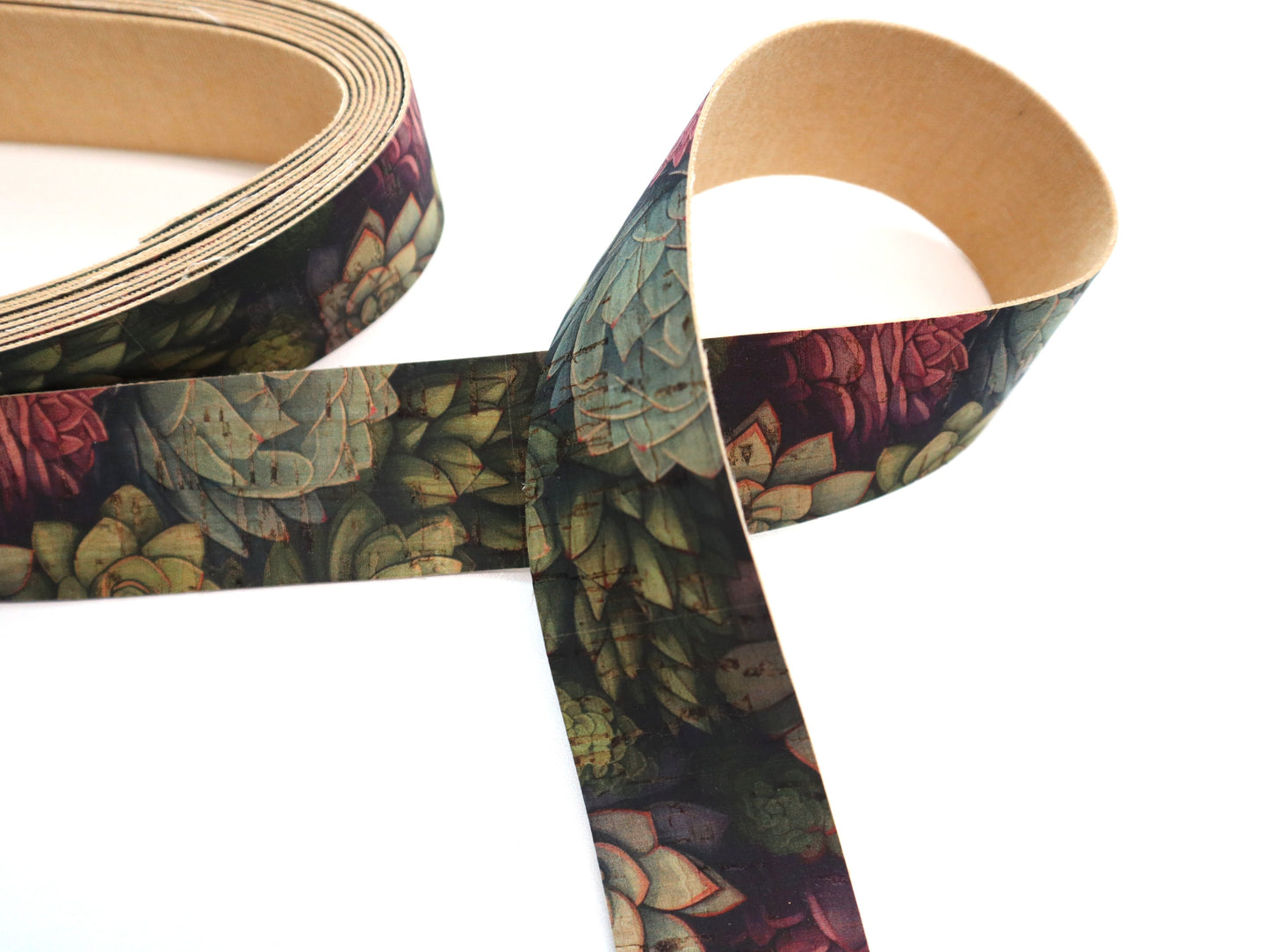 Cork Ribbon By the Yard - Succulents