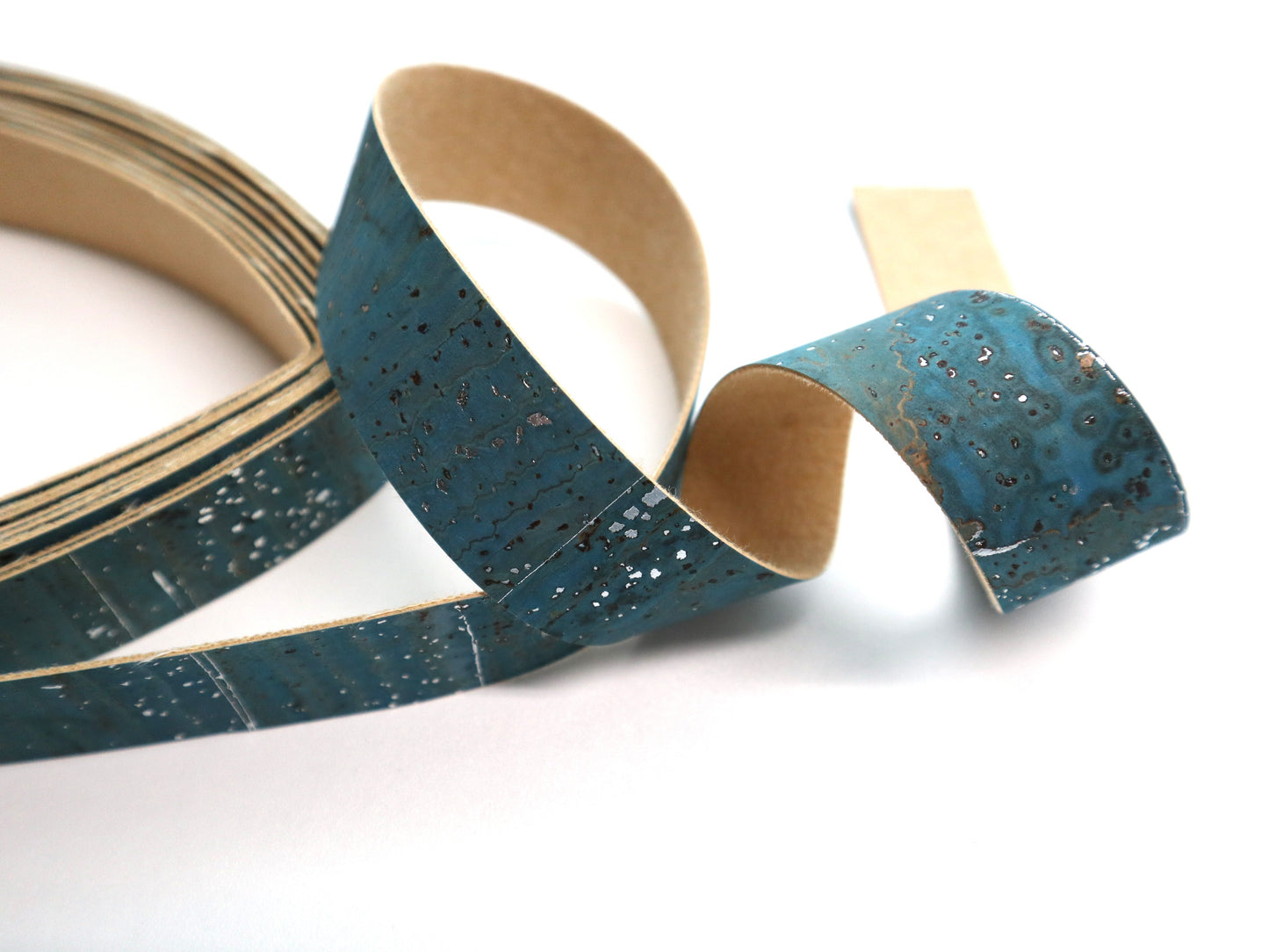 Cork Ribbon By the Yard - Silver Lagoon