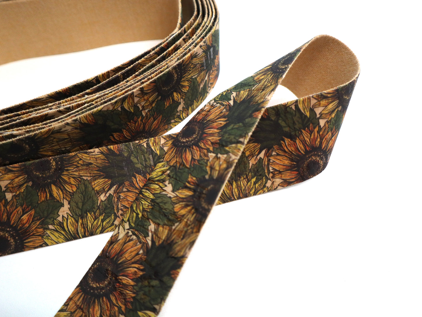 Cork Ribbon By the Yard - Sunflower