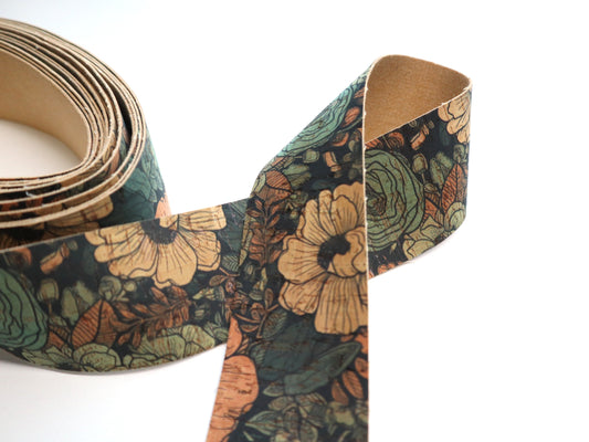 Cork Ribbon By the Yard - Antique Blooms