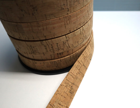 Flat Cork Cord by the Yard - Rustic Natural