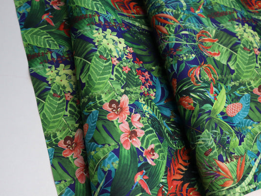 REMNANT/OFFCUT - Waterproof Canvas - Jungle 18" x 34"