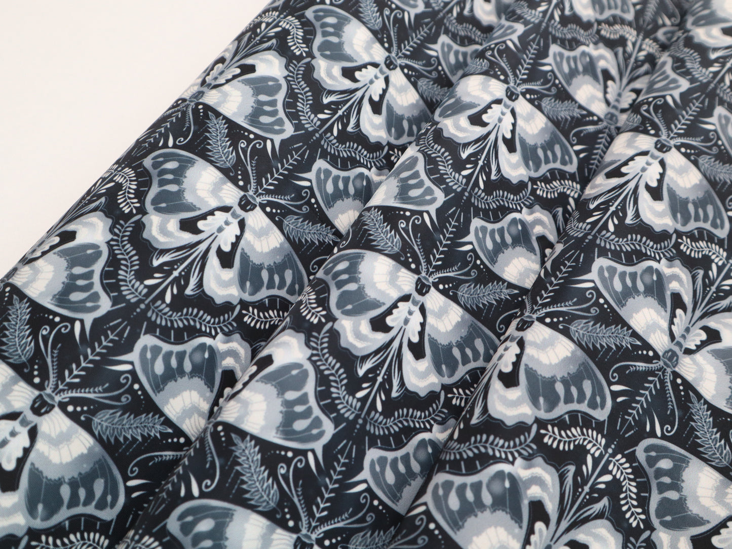 Lux Bonded Poly/Nylon- Monochrome Moths