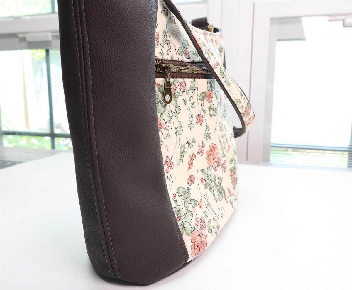 Everyday Shoulder Bag - Heirloom & Dark Chocolate