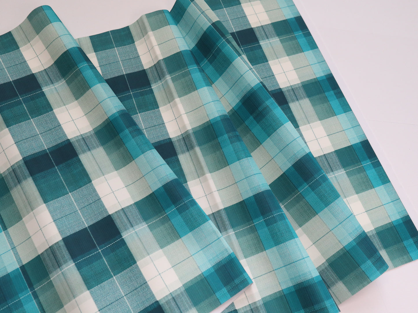 Bonded Nylon- Teal Plaid