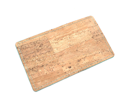 Slim Fold Wallet- Natural & Turquoise