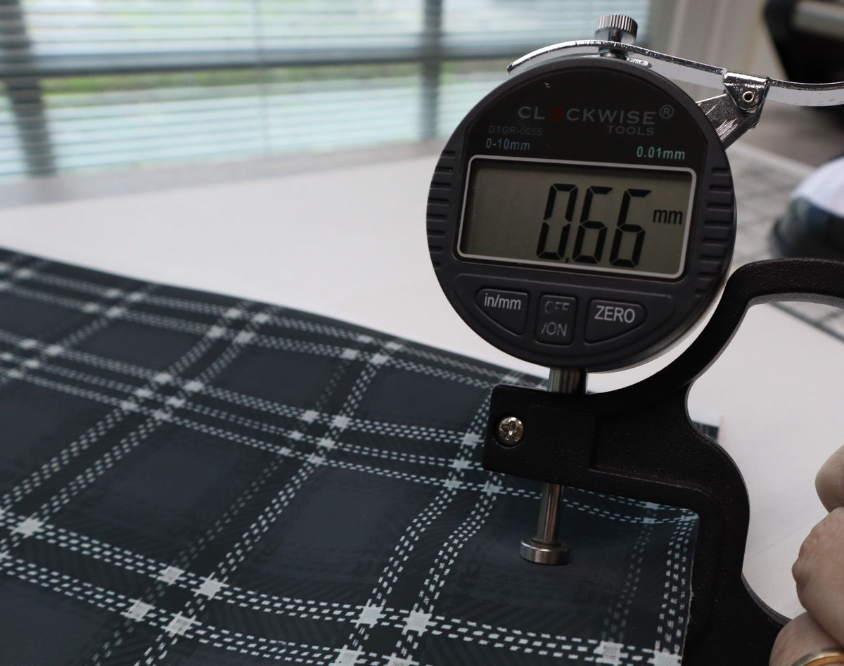 Bonded Nylon- Black Plaid