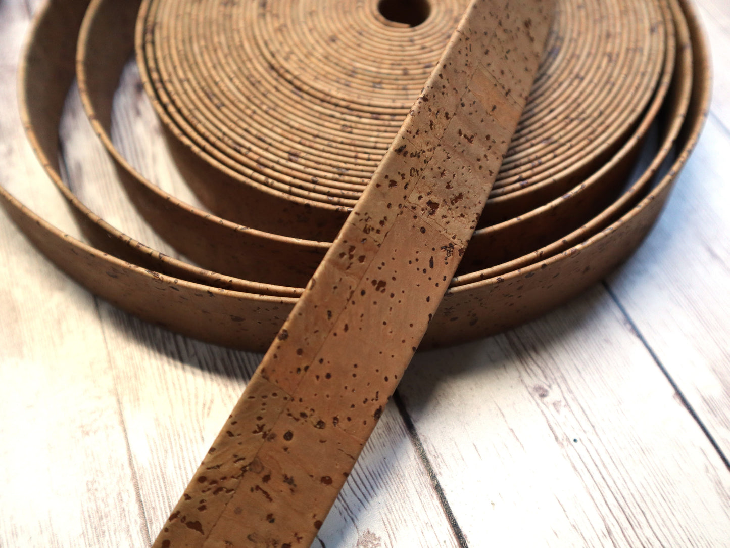 Flat Cork Cord by the Yard- Tobacco