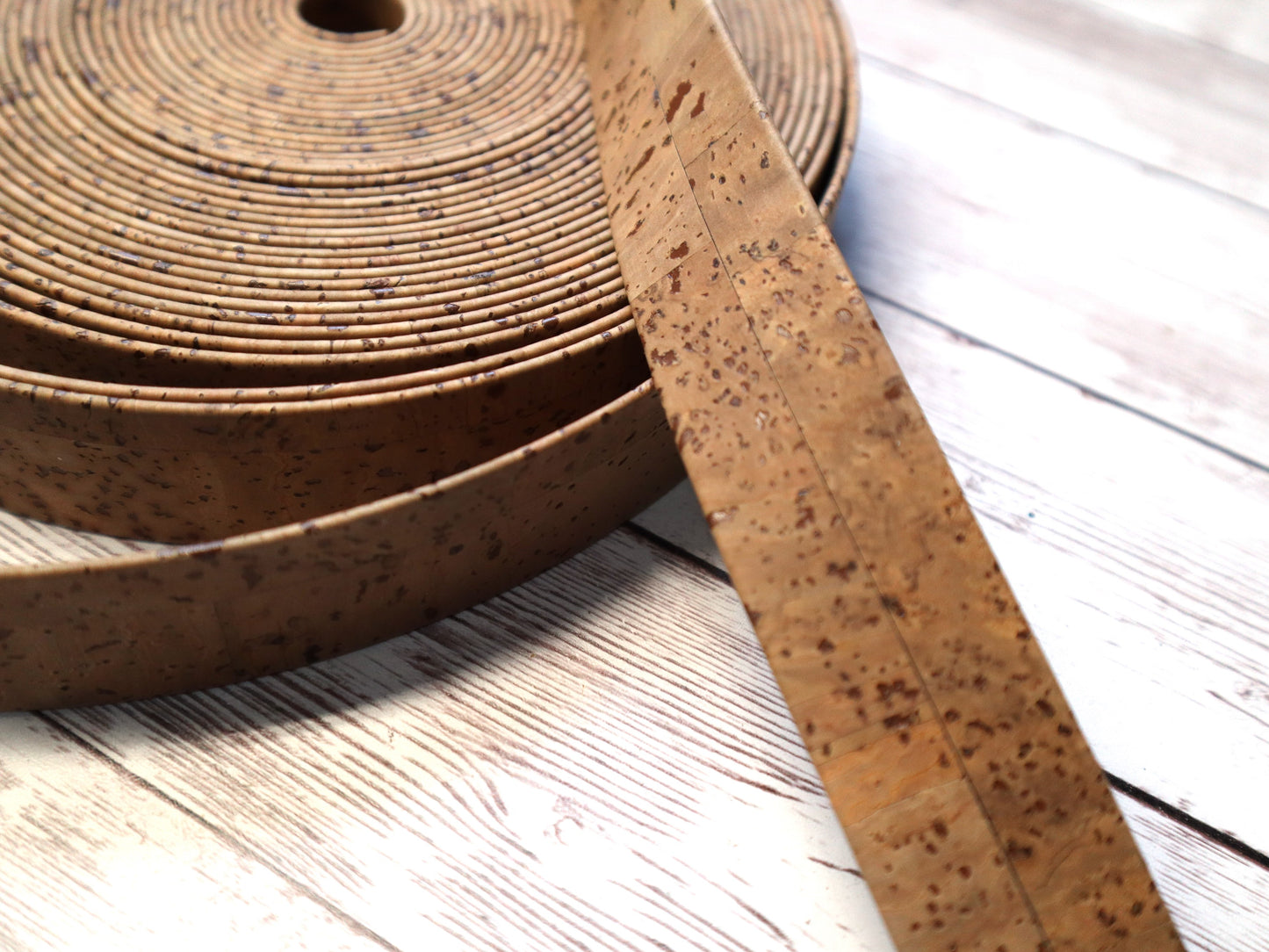 Flat Cork Cord by the Yard- Tobacco