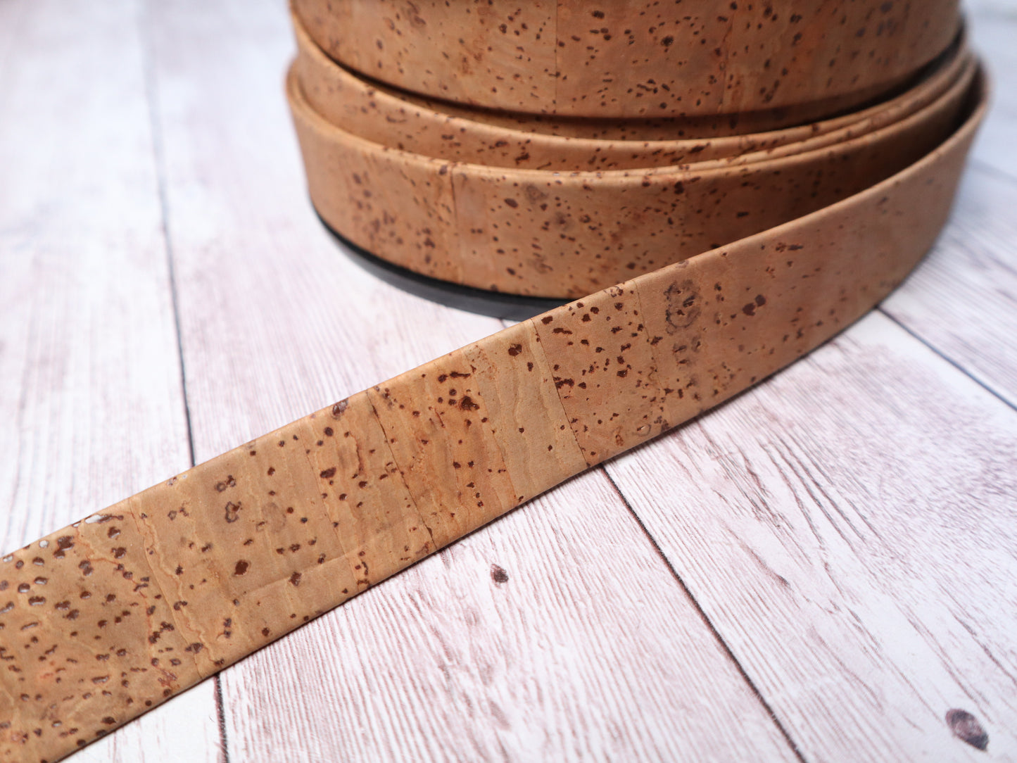 Flat Cork Cord by the Yard- Tobacco