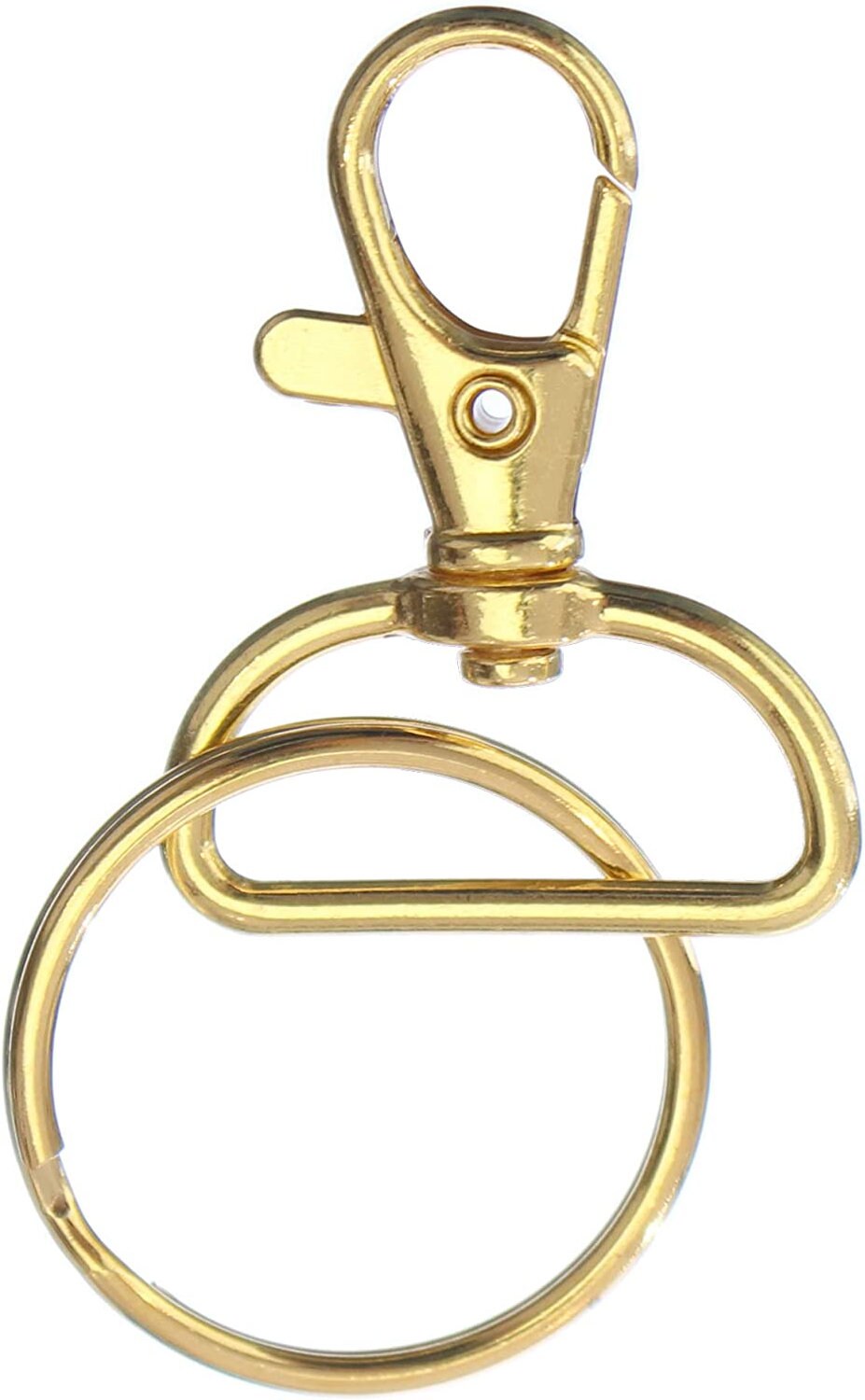 1" Lobster Clasp Swivel Key split ring 10 pack Rose gold