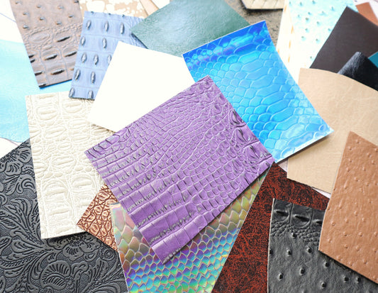 Faux Leather / Vinyl Scrap Pack - 8oz