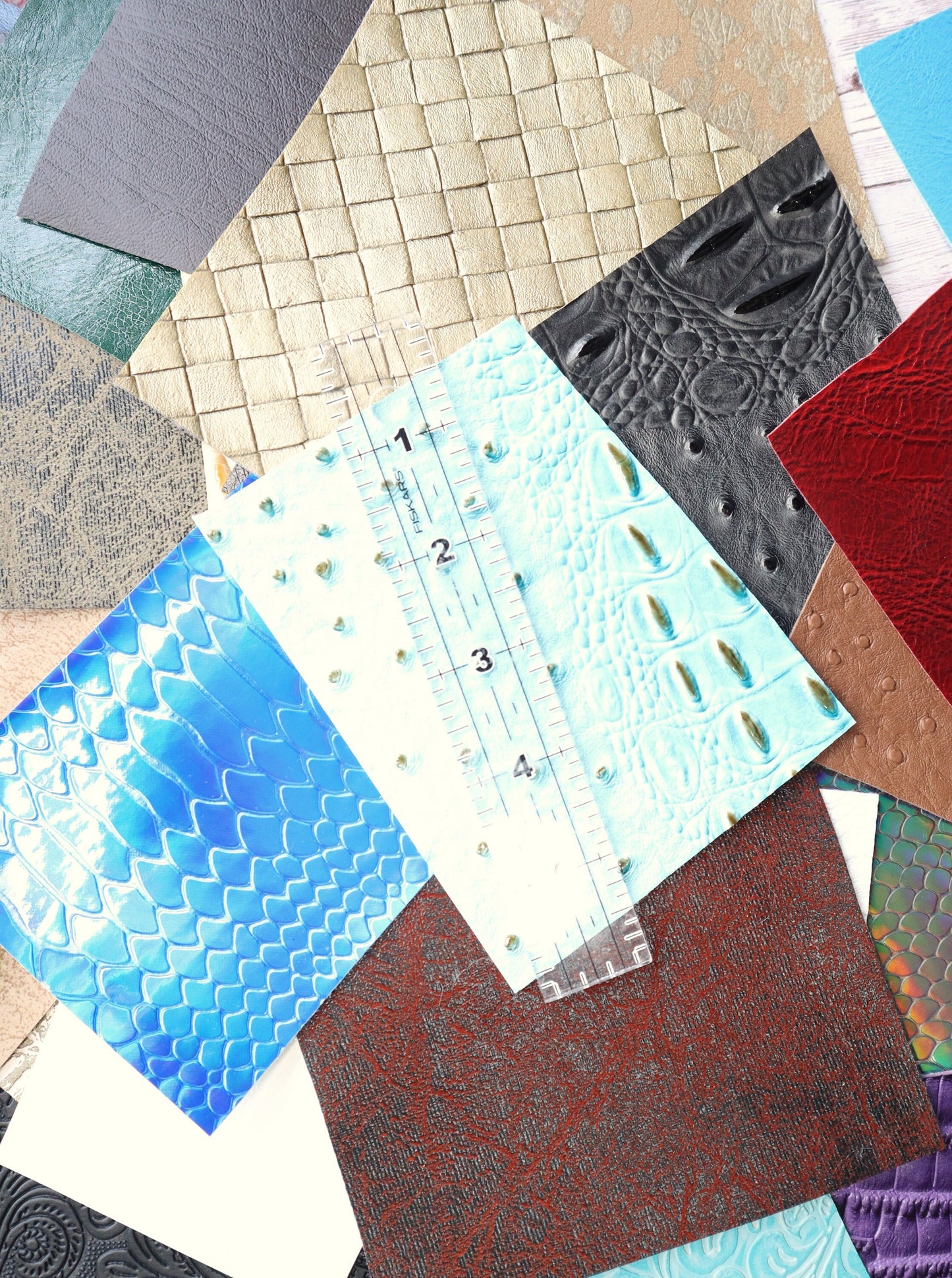 Faux Leather / Vinyl Scrap Pack - 8oz