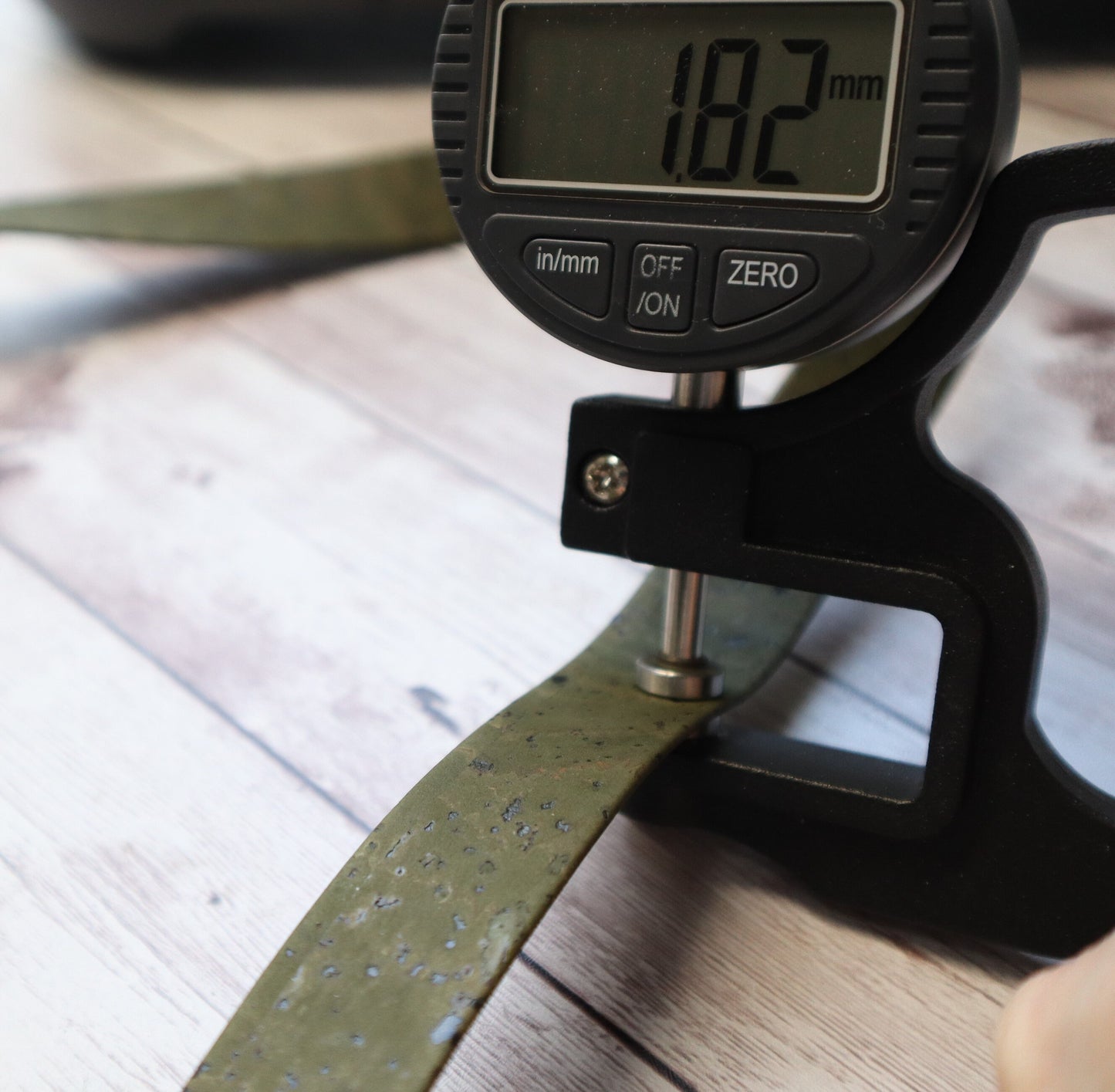 Flat Cork Cord by the Yard - Olive Green