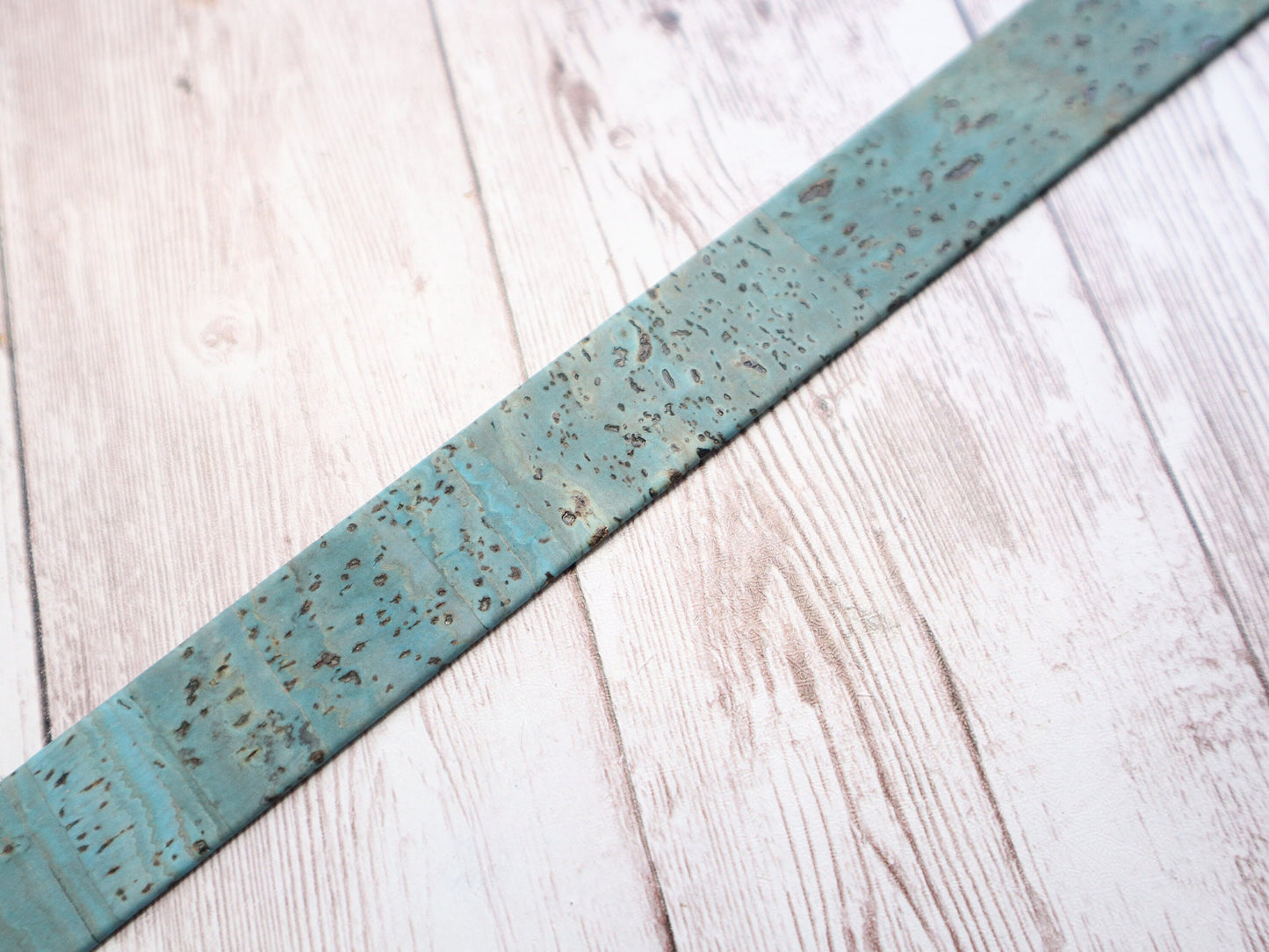 Flat Cork Cord by the Yard- Blue Lagoon