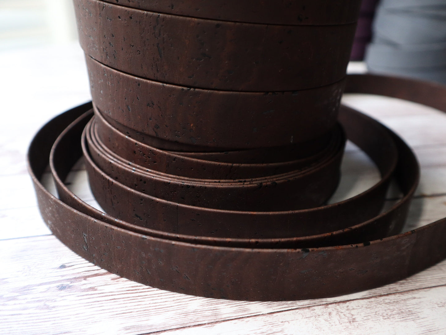 Flat Cork Cord by the Yard- Classic Brown