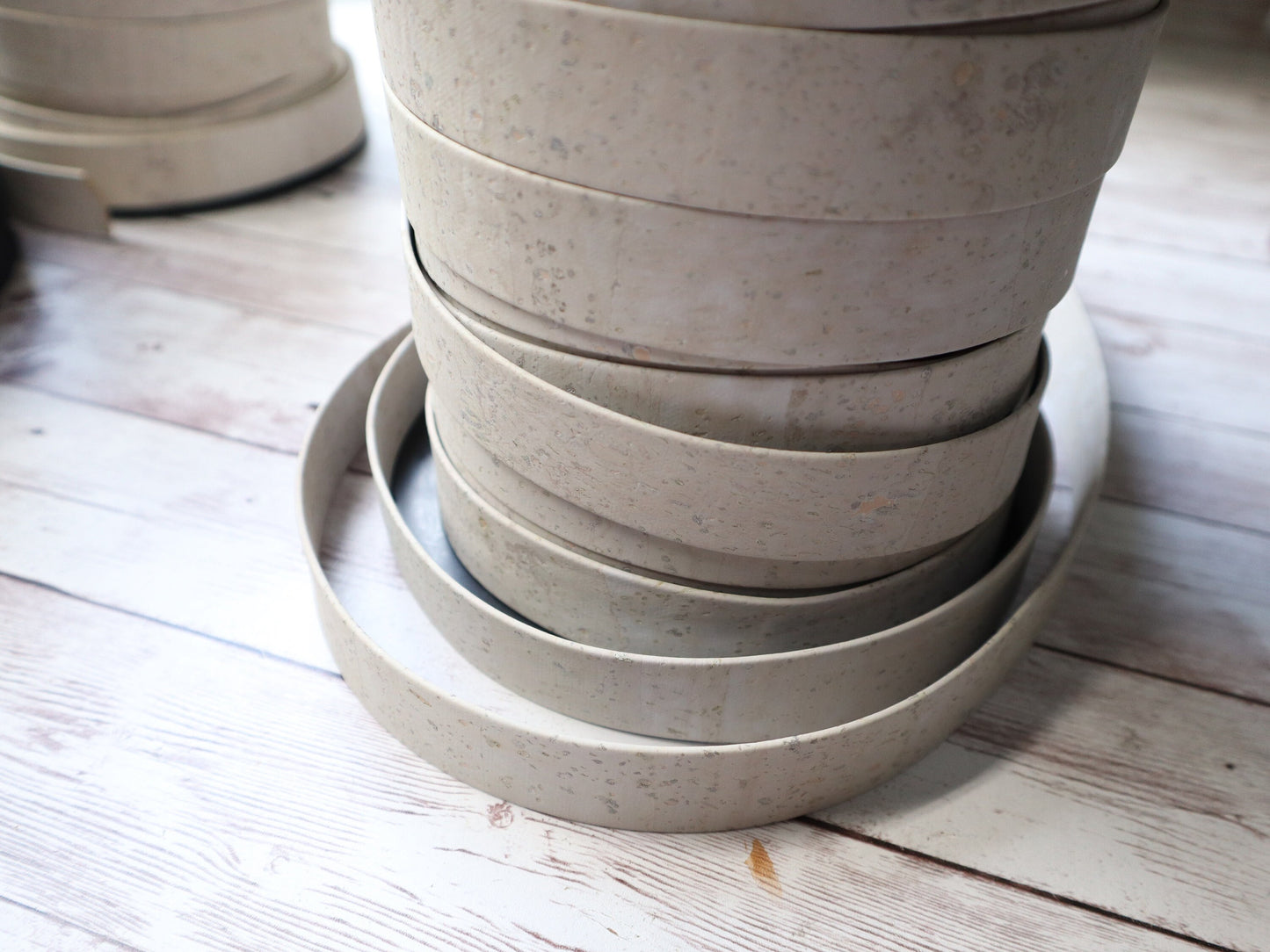 Flat Cork Cord by the Yard - Moon