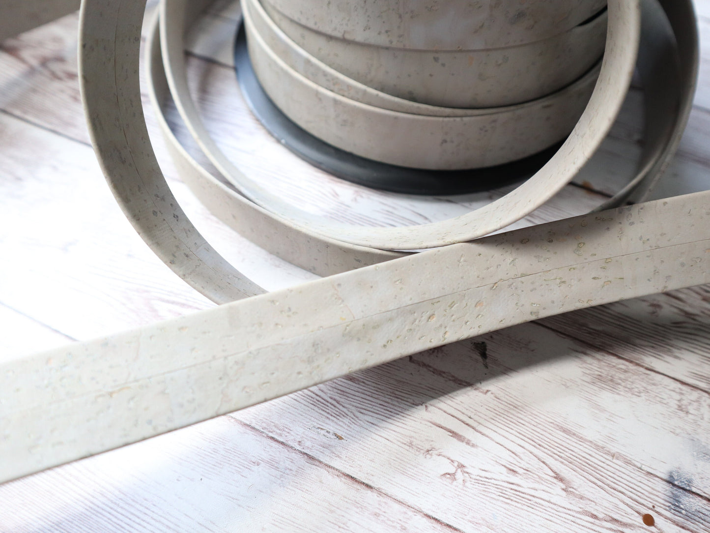 Flat Cork Cord by the Yard - Moon
