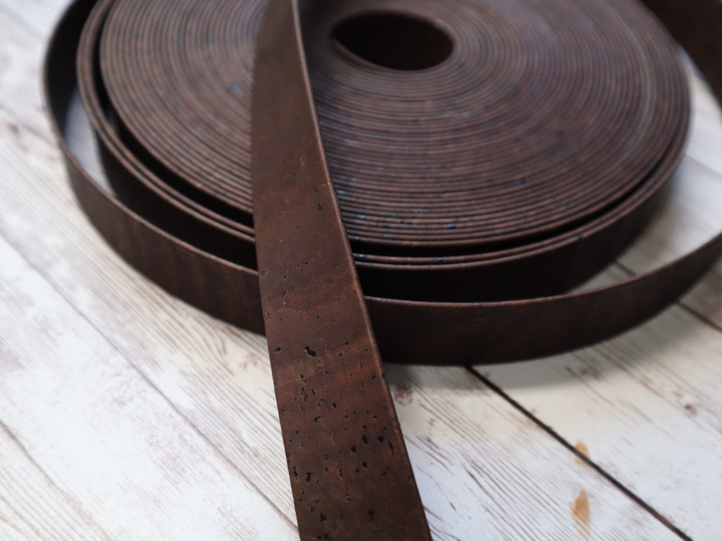 Flat Cork Cord by the Yard- Classic Brown