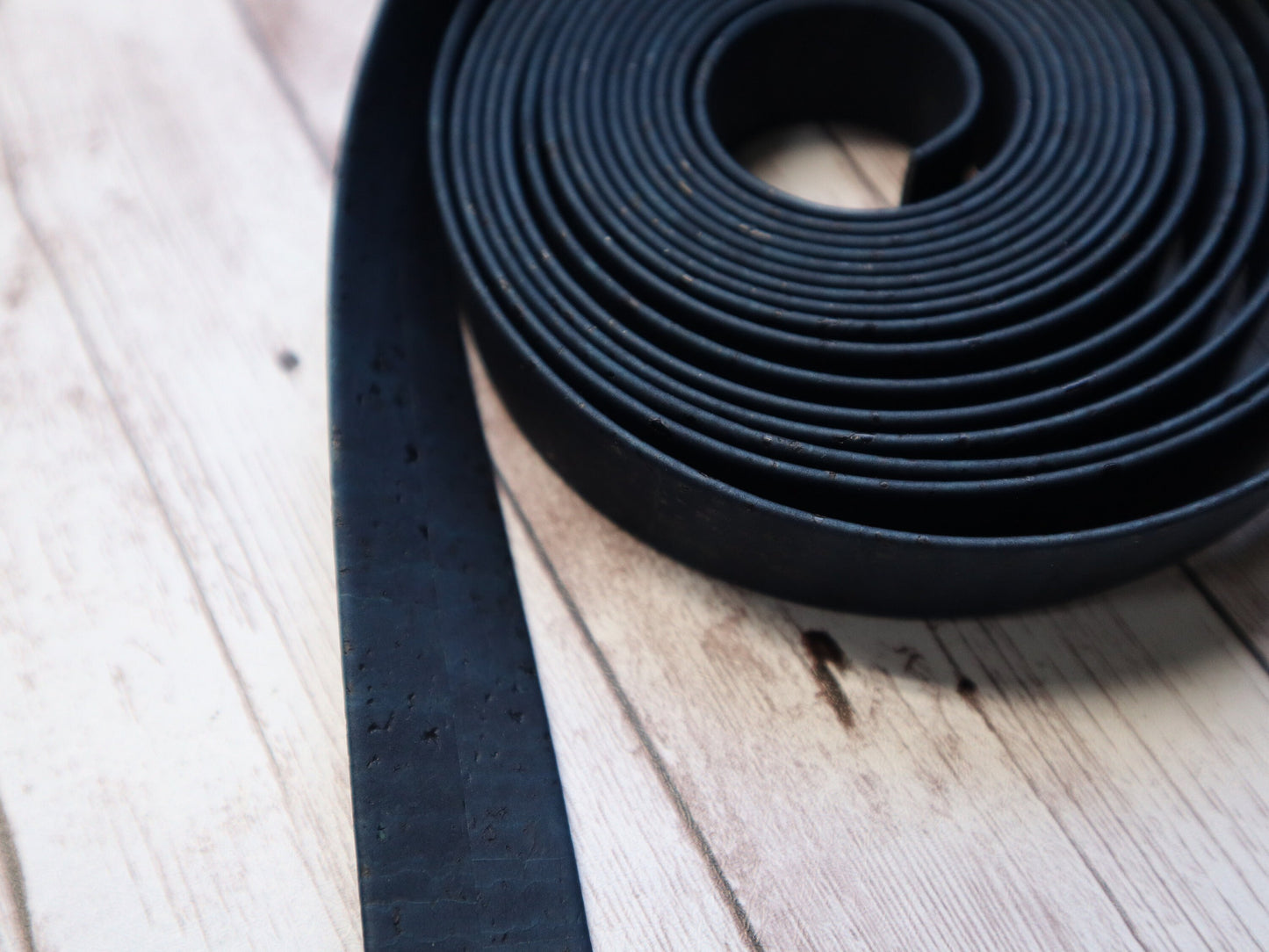 Flat Cork Cord by the Yard - Navy