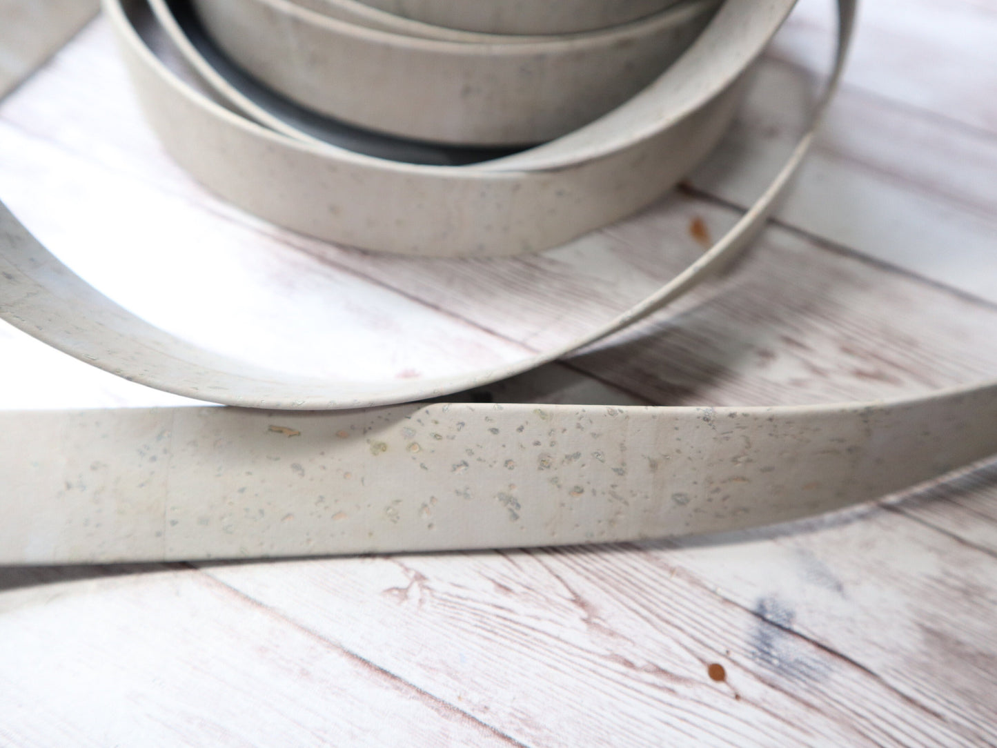 Flat Cork Cord by the Yard - Moon