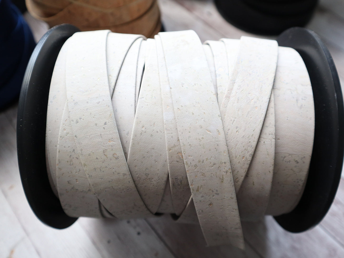 Flat Cork Cord by the Yard - Moon
