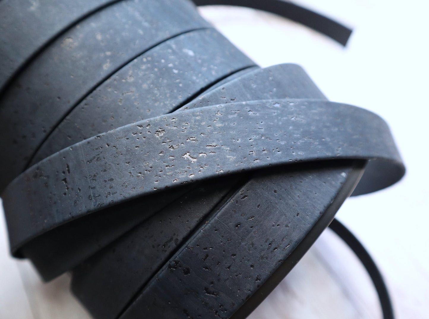 Flat Cork Cord by the Yard - Navy