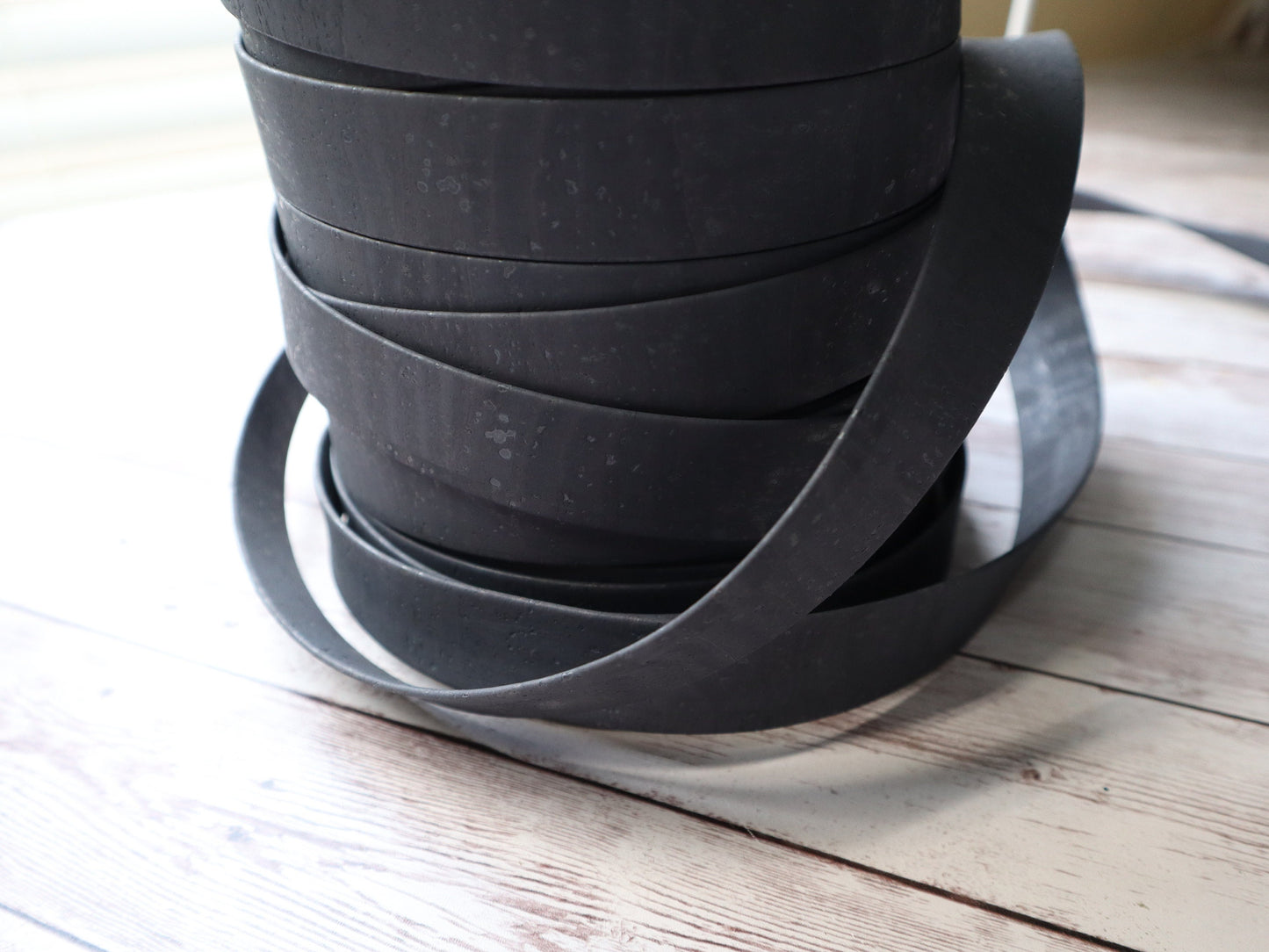 Flat Cork Cord by the Yard - Slate Grey