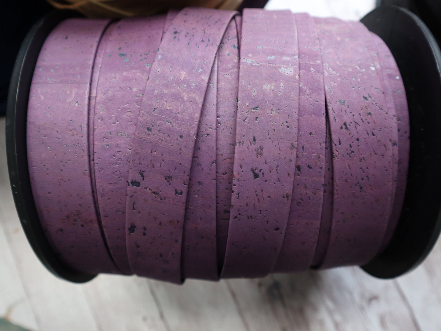 Flat Cork Cord by the Yard- Purple