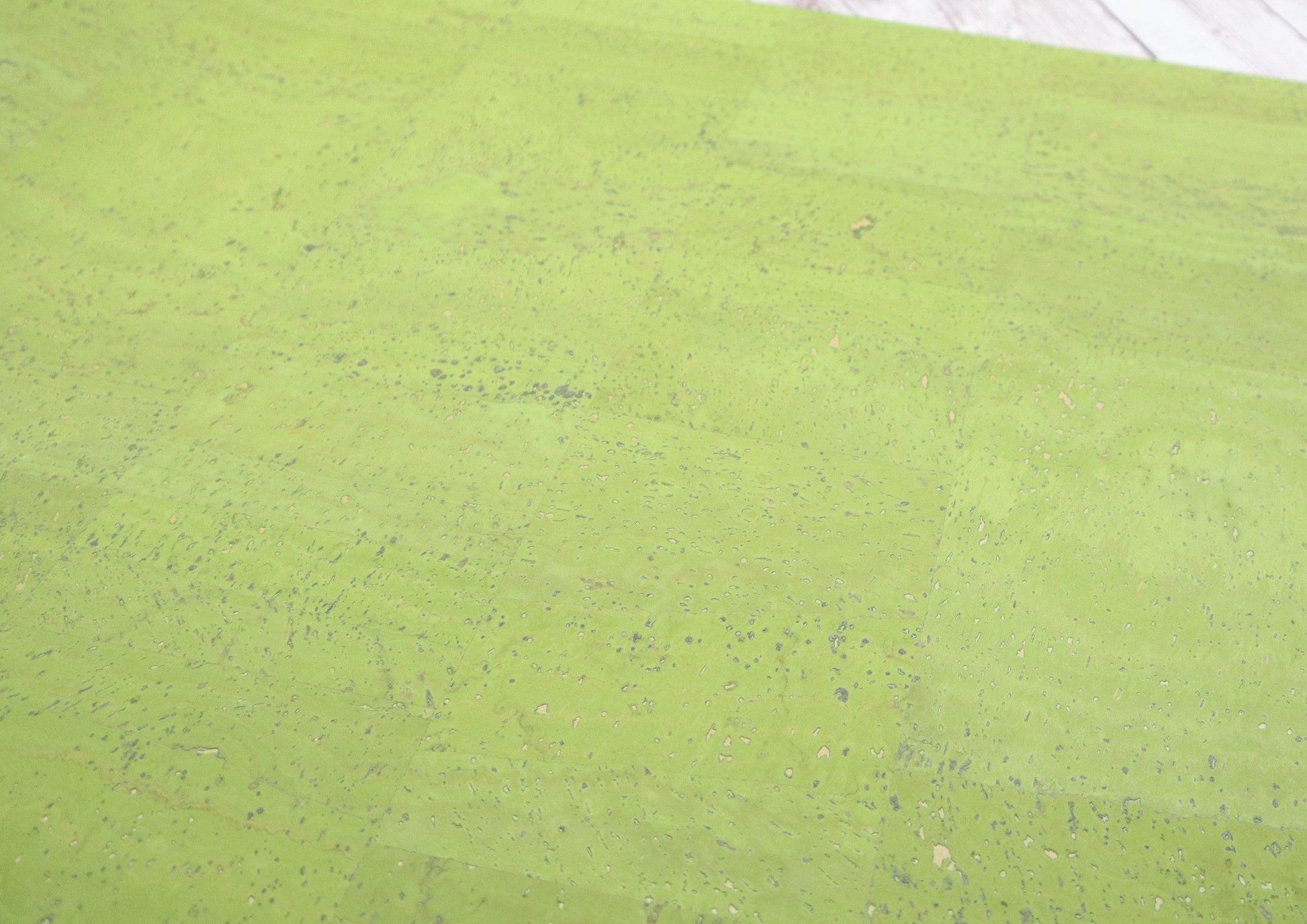 REMNANT/OFFCUT - Cork Fabric 18" x 18" - Refined Lime