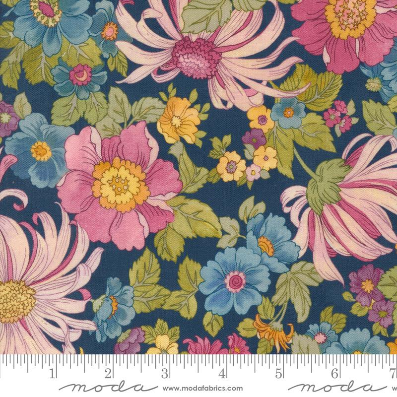 Premium Cotton - 1/2 YARD - Chelsea Garden Navy