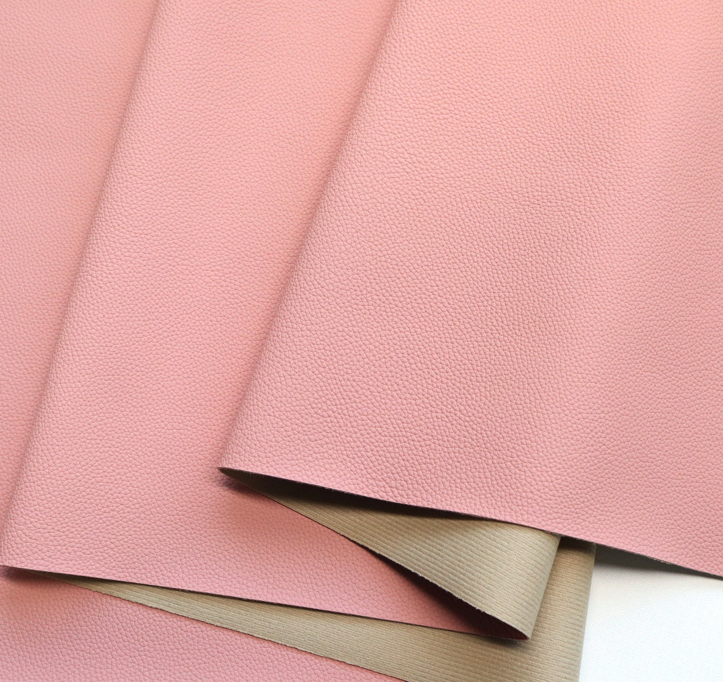 REMNANT/OFFCUT - Faux Leather - Mini Pebble Blush Rose