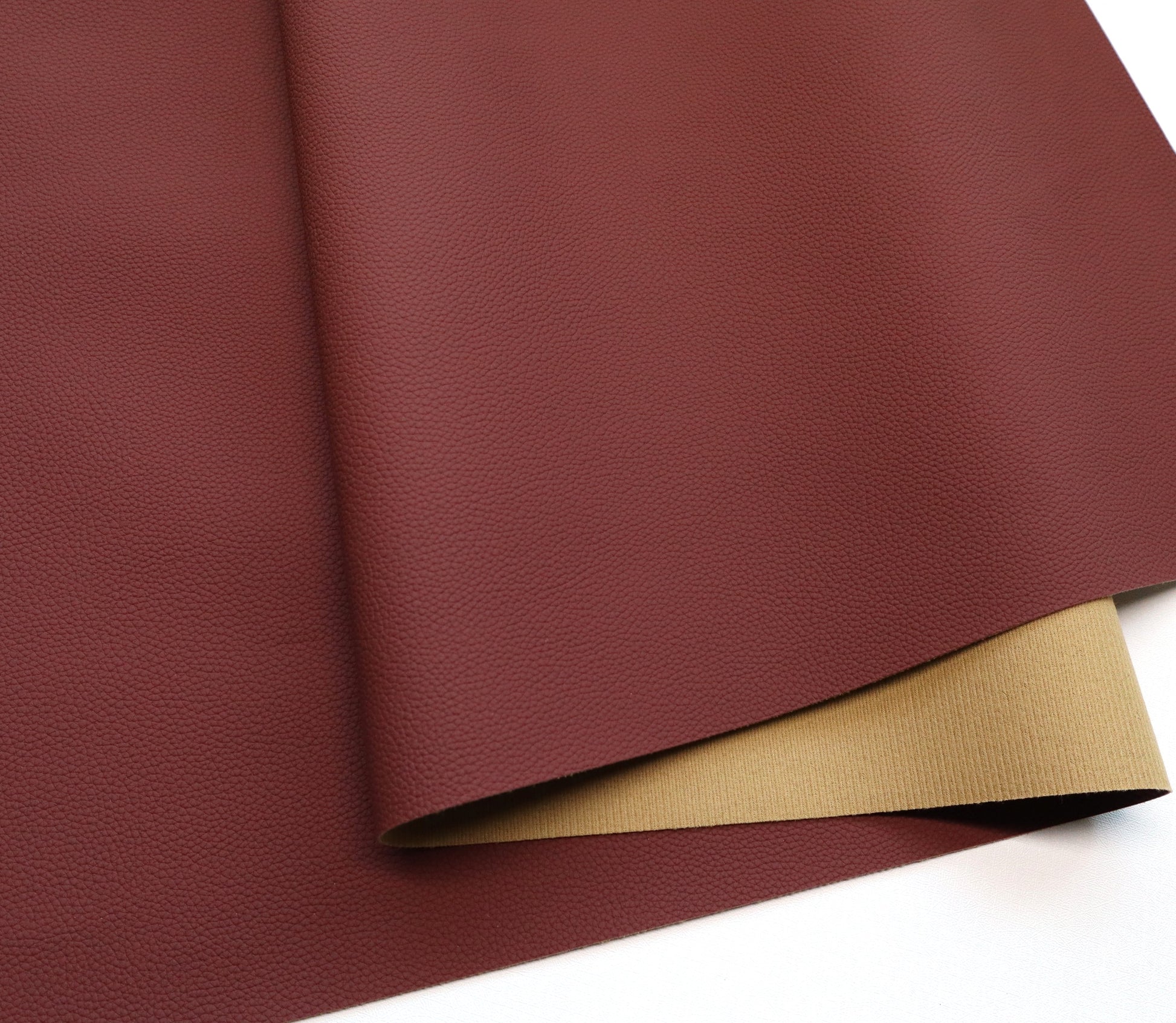 REMNANT/OFFCUT - Faux Leather - Mini Pebble Garnet