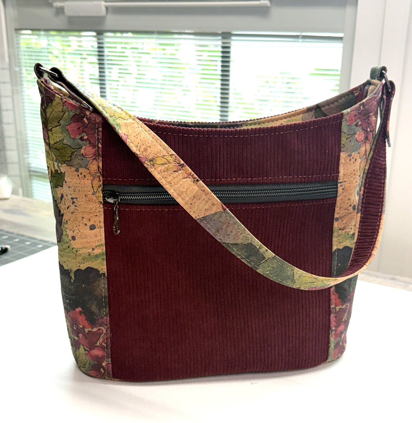 Everyday Shoulder Bag - Merlot & Floral