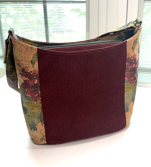 Everyday Shoulder Bag - Merlot & Floral