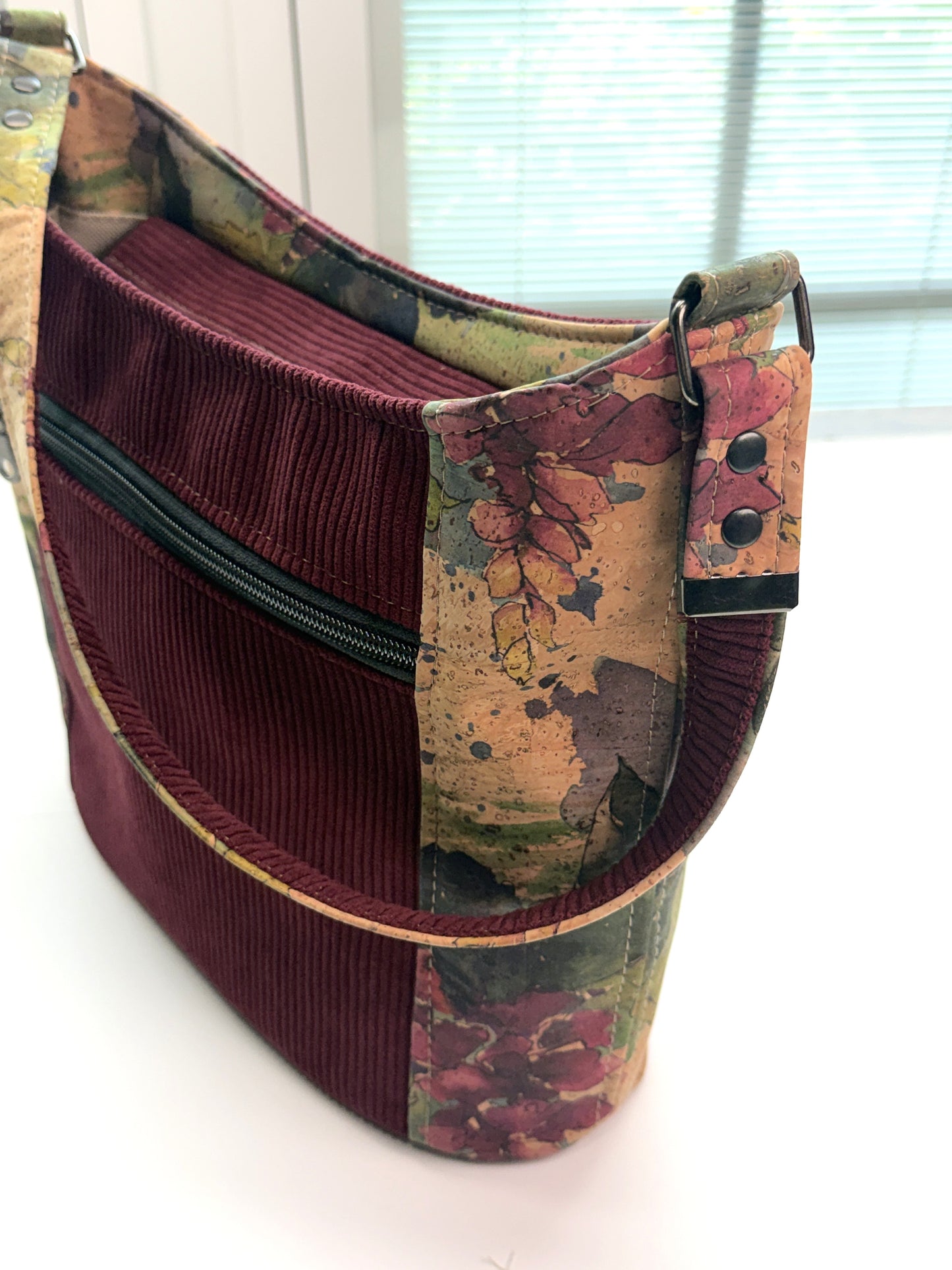 Everyday Shoulder Bag - Merlot & Floral