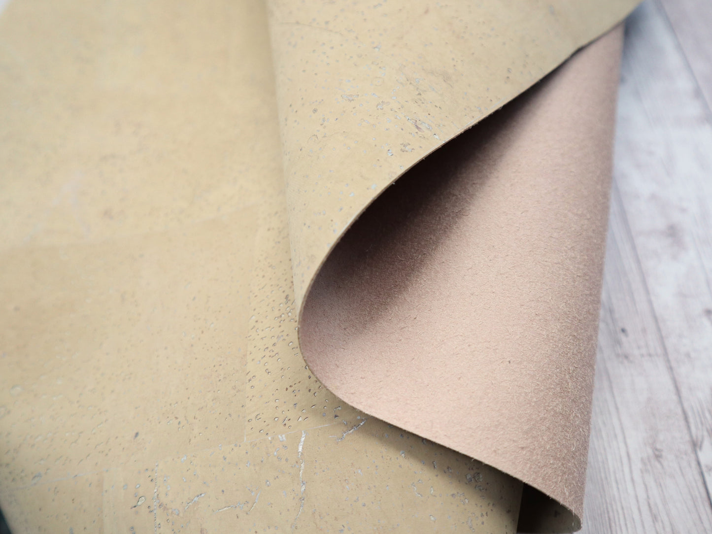 REMNANT/OFFCUT - Cork Fabric 18" x 34" - Sand