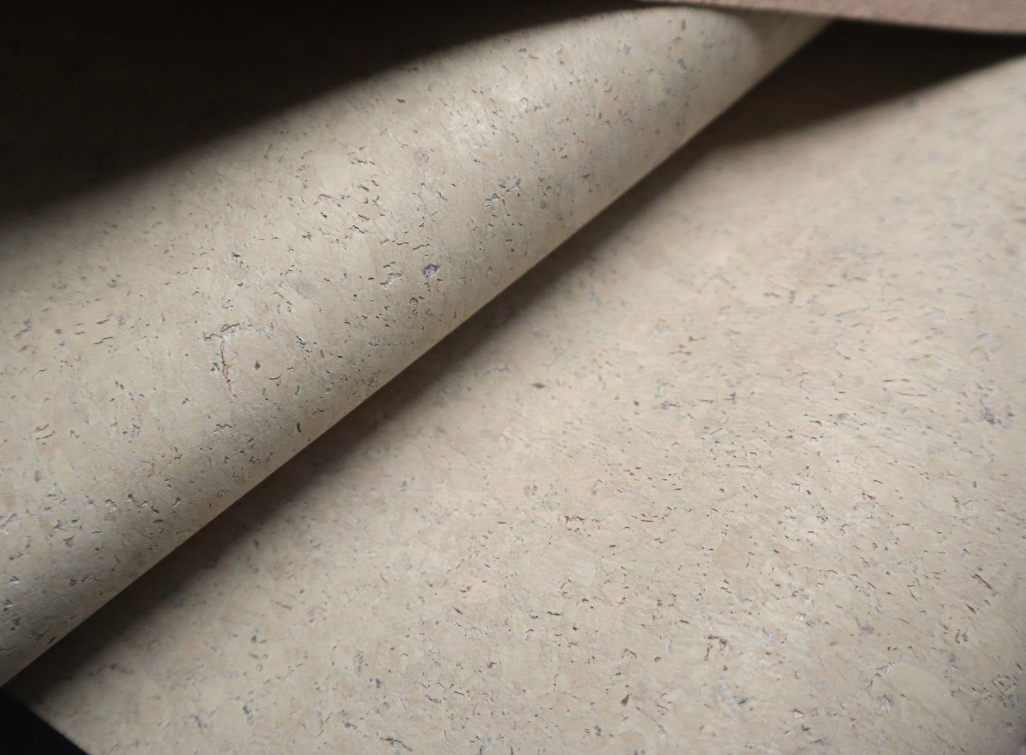 REMNANT/OFFCUT - Cork Fabric 18.5" x 24.75" -Textured Ivory